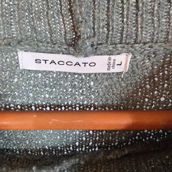 Staccato Woman's Knit Sweater Roomy Fit Mock Neck Size Large - Picture 3 of 6